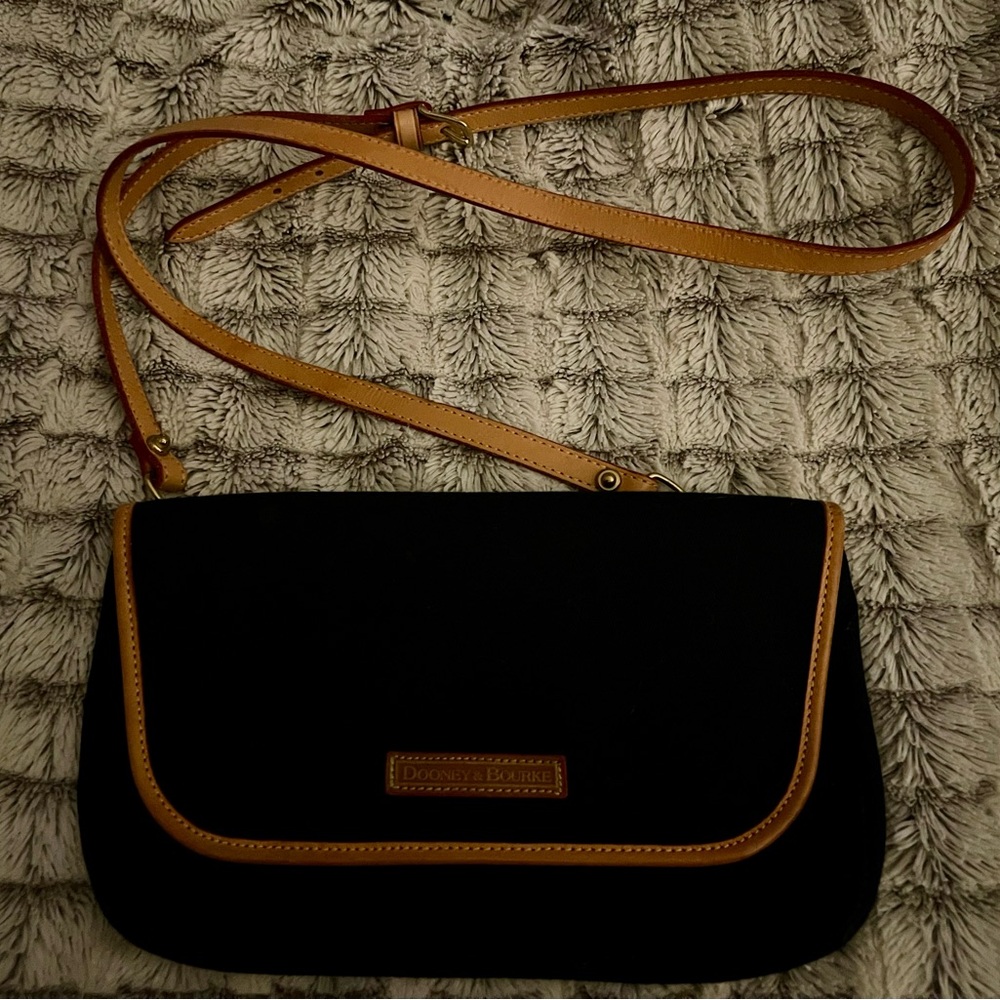 Dooney & Bourke Canvas Black and Tan Women's Crossbody